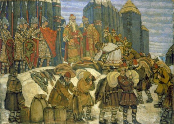 Russian_prince_takes_tribute_by_Roerich