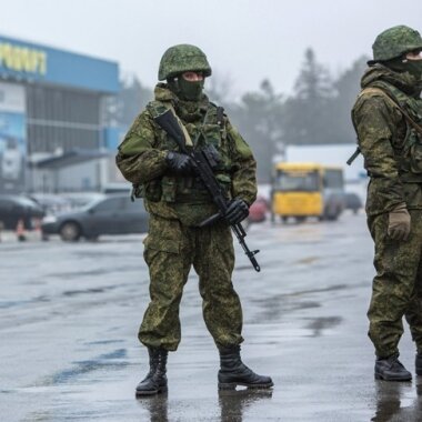 Около 50 человек приняли участие в «народном сходе» против введения войск на Украину