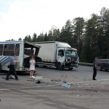 ВИДЕО: Вчерашнее ДТП с участием автобуса, фуры и грузовика под Пряжей