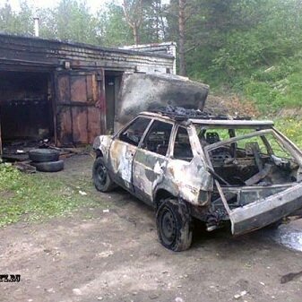 В Петрозаводске сгорел очередной автомобиль