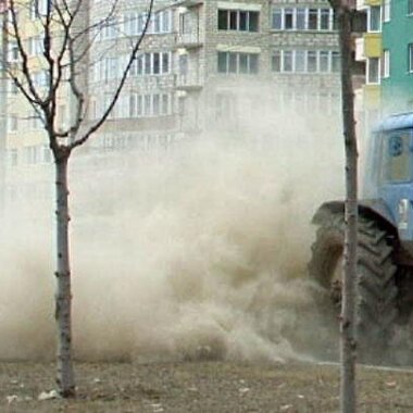 Жителям Петрозаводска приходится дышать пылью ВИДЕО